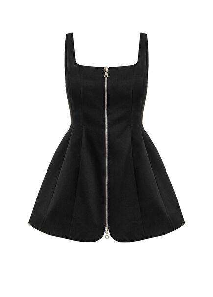 Linda Black Kalın Askılı Kadın Mini Elbise