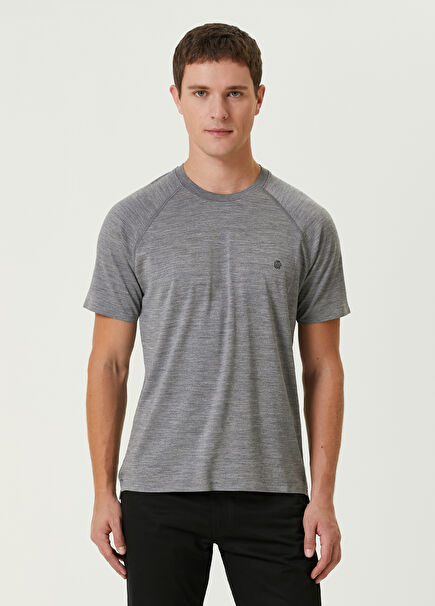 Grey Logo Detailed Wool T-shirt