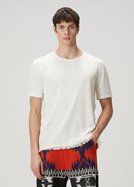 White Linen T-Shirt