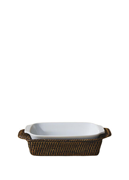 Mini Dikdörtgen Rattan Fırın Kabı
