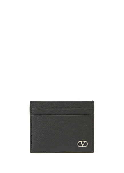 Black Men's Leather Card Holder