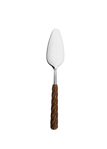 Ellipse Natural Spiral Wood Steel Spatula