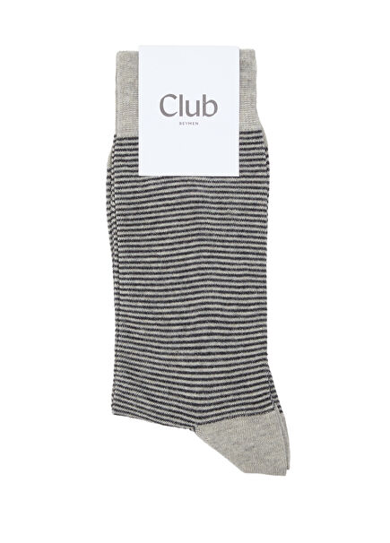 Grey Striped Men's Socks