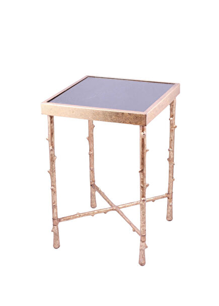 Geridon Sologne Granite Square Side Table with Tabletop