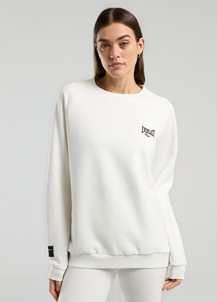 Ever Essentials Beyaz Kadın Sweatshirt