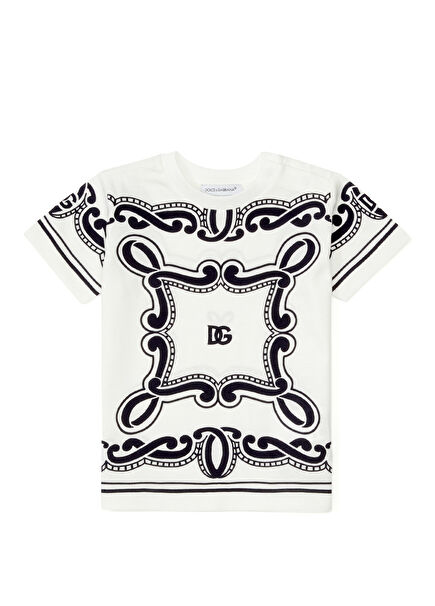 White Black Baby Boy T-Shirt