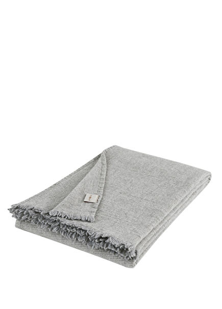 Oslo Dokulu Gri Koltuk Örtüsü 130x170 cm