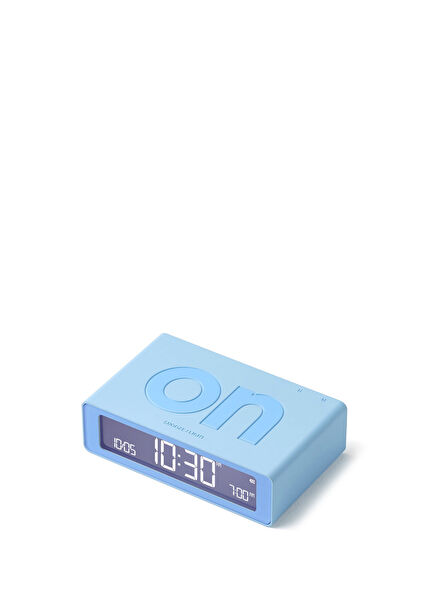 Flip Mini Açık Mavi Şarj Edilebilir Alarmlı Masa Saati