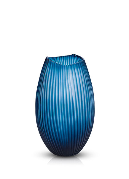 Serenity Matte Blue Glass Vase 29 x 17 cm
