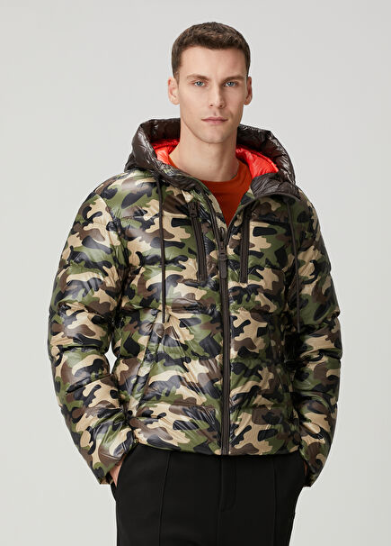 Siyah Kahve Kapüşonlu Ceket