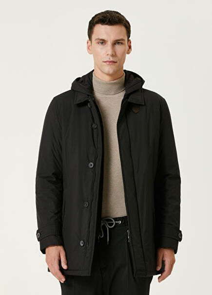 Black Hooded Coat
