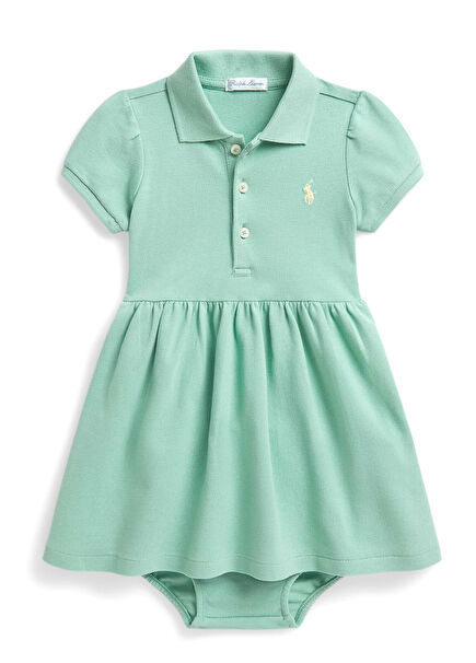 Yeşil Kız Çocuk Elbise