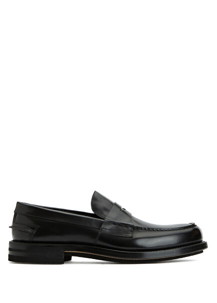 Black Men's Leather Loafer
