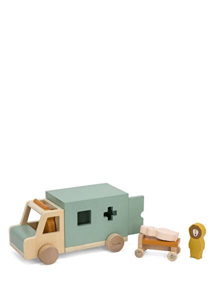 Colorful Ambulance Wooden Toy