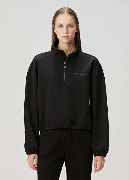 Siyah Logo Detaylı Sweatshirt