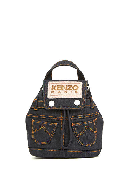 Navy Blue Women's Denim Backpack