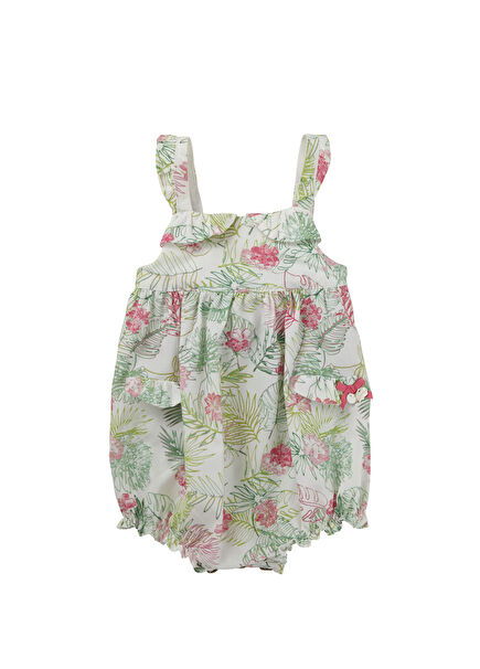 Renkli Askılı Kız Bebek Şort Salopet