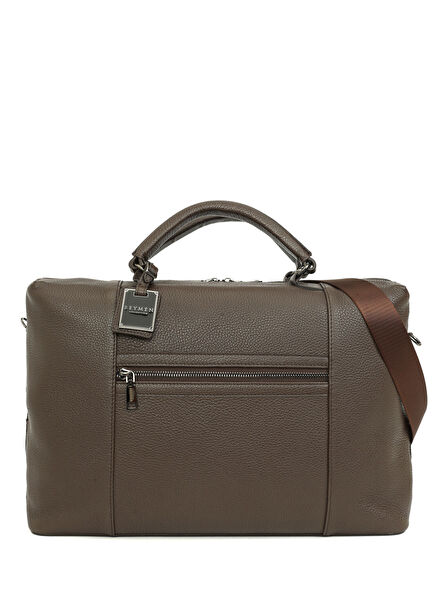 Brown Men's Leather Laptop Bag