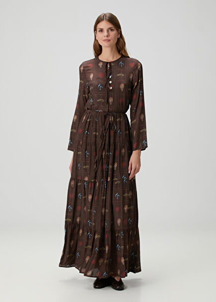 Nocturne Brown Maxi Dress