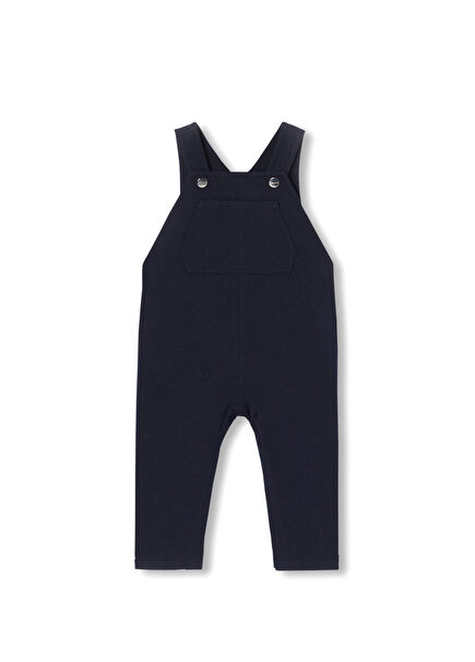 Navy Blue Milano Knit Baby Boy Salopet
