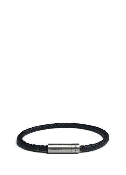 Black Men's Silver Bracelet