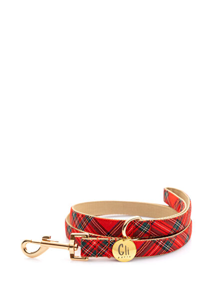 Red Plaid Dog Walking Leash