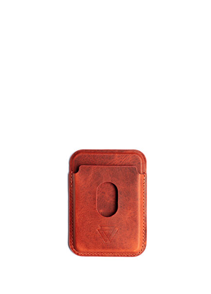 iPhone Magsafe Uyumlu Amber Deri Kartlık