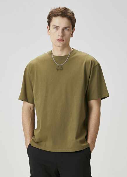 Green Logo Printed T-Shirt