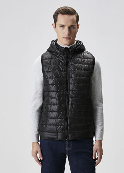 Black Quilted Vest