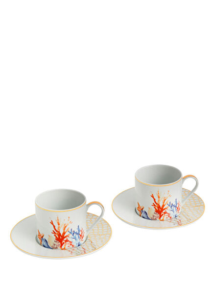 Coral Collection Porselen 2'li Çay Fincanı Seti