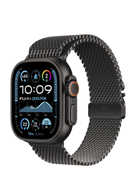Apple Watch 42/44/45/49mm Black Titanium Smartwatch Band