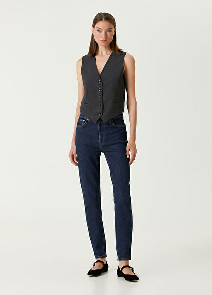 Lacivert Skinny Jean Pantolon