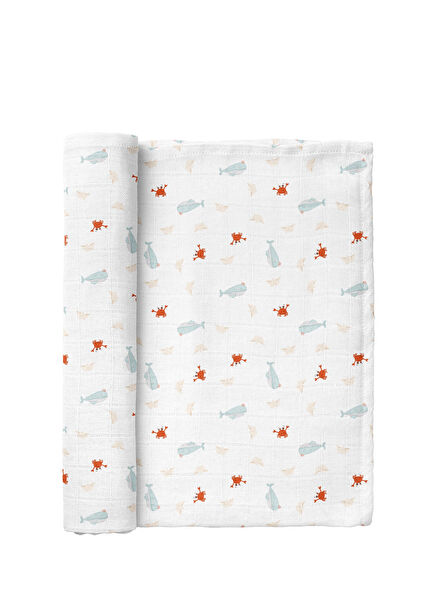 Boubou Organic Cotton Washed Muslin Baby Cover 115 x 115 cm