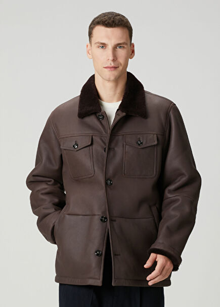 Burgundy Lamb Fur Coat