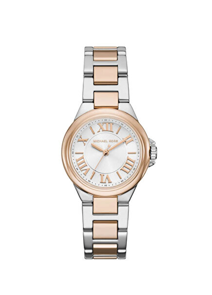 MK4991 Metalik Gri Rose Gold Çelik Kadın Kol Saati