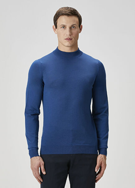 Blue Wool Knitwear