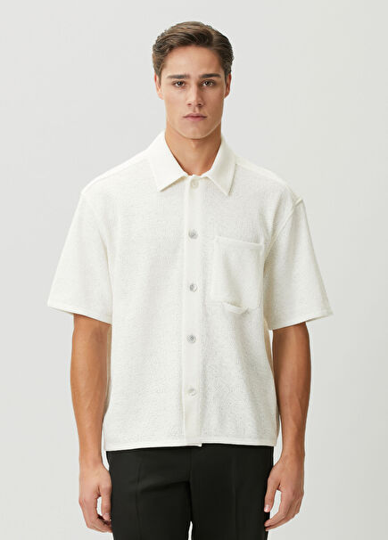 White Short Sleeve Sweater
