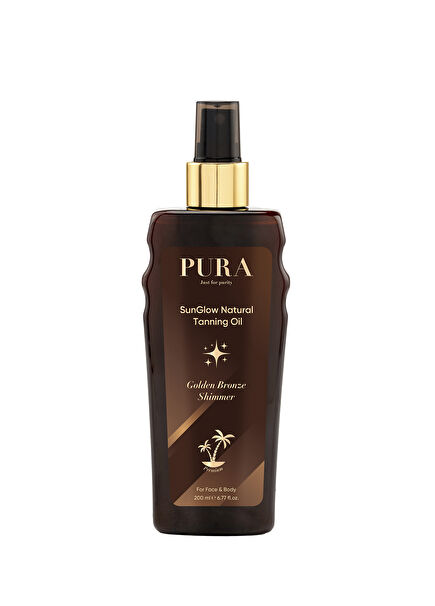SunGlow Naturel Tanning Shimmer Oil Doğal Besleyici Simli Bronzlaştırıcı Yağ 200 ml