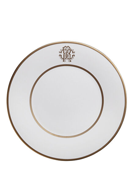 Silk Gold Beyaz Porselen Pasta Tabağı 21 cm