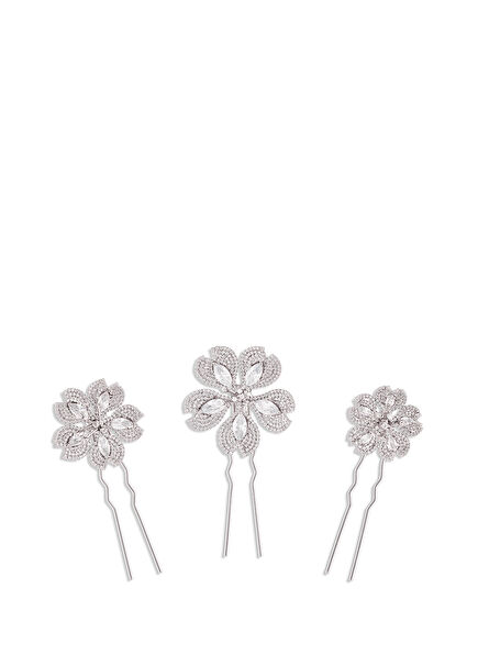 Ily Zircon Stone Pin Women's 3-Piece Clasp Set