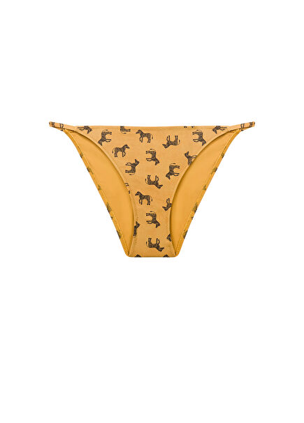 Wild At Heart Bottom Desenli Hardal Rengi Kadın Bikini Altı