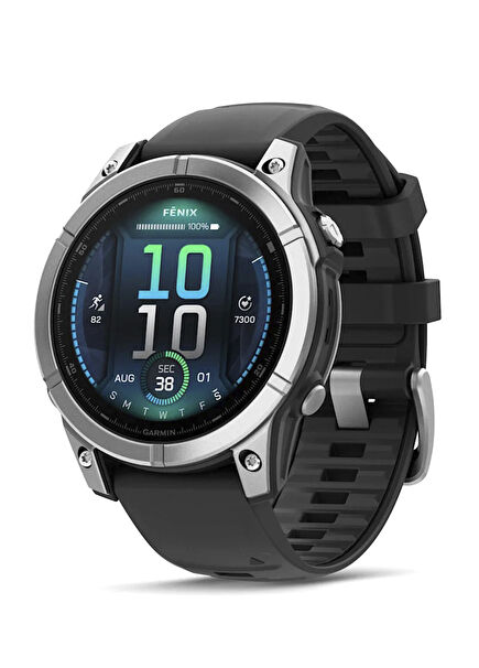 Fenix E AMOLED 47 mm Siyah Silikon Kayışlı Akıllı Saat
