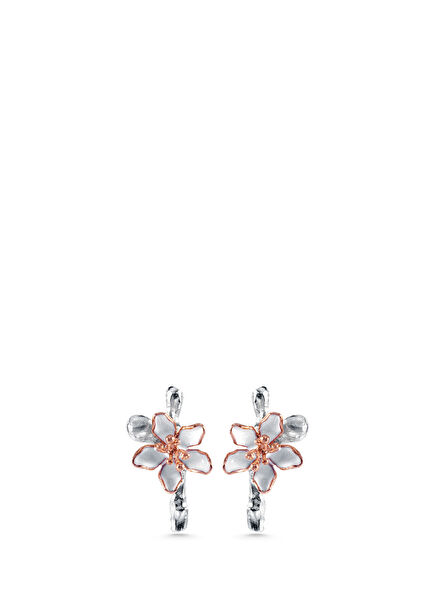 Badem Dalı 925 Ayar Gümüş Kadın Küpe