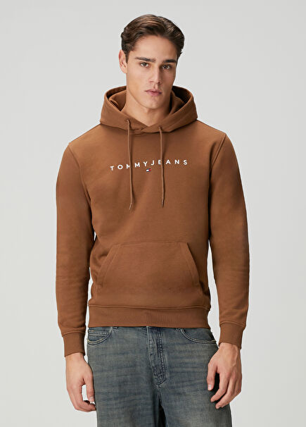 Regular Fit Kahverengi Kapüşonlu Sweatshirt