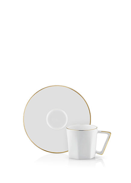 Mislina Gold Porcelain 2-Piece Coffee Cup