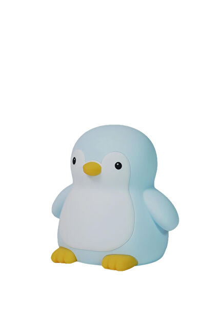 Sevimli Penguen Mavi Çocuk Odası Gece Lambası
