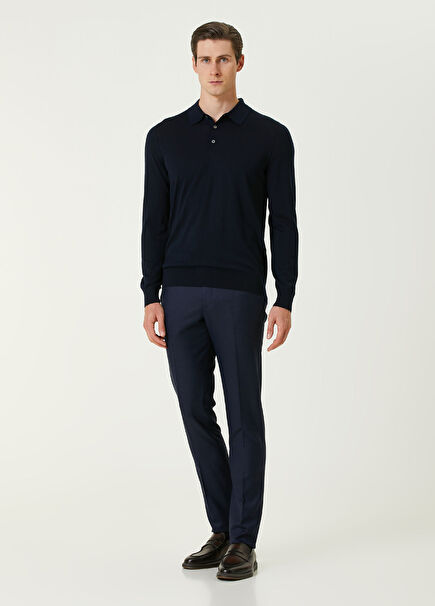 Koyu Mavi Yün Pantolon