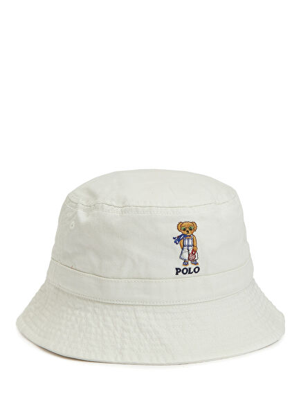 Beyaz Logo Nakışlı Unisex Çocuk Şapka