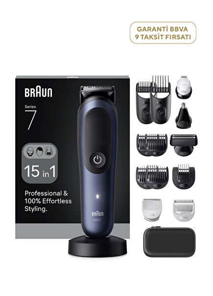 Hepsi Bir Arada Series 7 Islak ve Kuru 15'i 1 Arada Tıraş Kiti AIO7580