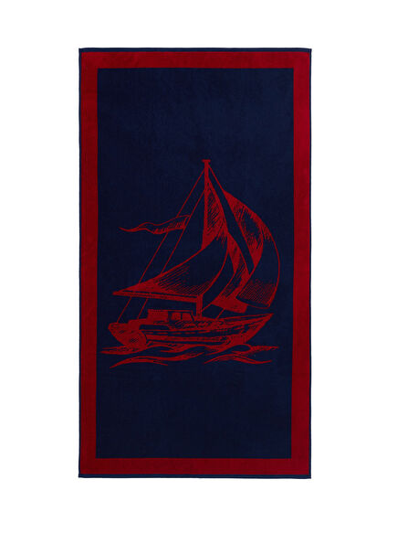 Sail Navy Blue Beach Towel 85x160 cm